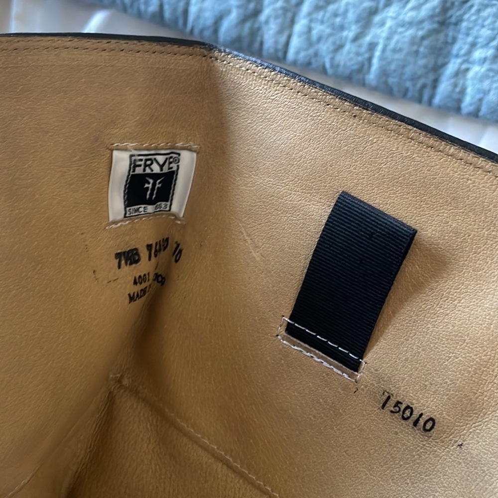 Frye Black Back Zip Button Boots - image 4